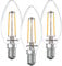 paul russells LED Candle Filament Light – 2.5W 25W Equivalent Replacement, 250LM Lumens, 2700K Warm White, SES E14 Small Edison Screw C35 Bulbs – Bright Energy Saving Non-Dimmable Lamps - 3 Pack