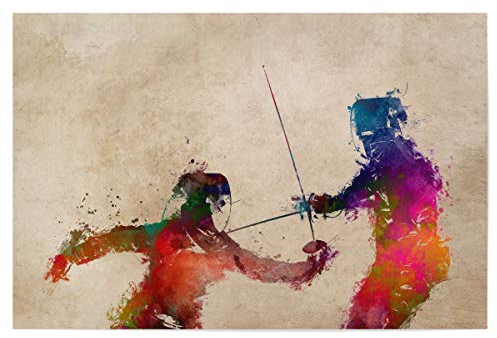 artboxONE Poster 30x20 cm Sport Fencing Sport Art hochwertiger Design Kunstdruck - Bild Fencing fechten Fencing