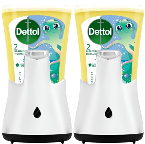 Dettol Kit Distributeur Automatique Classic et Gel Lavant Mains Citron, Le Lot de 2