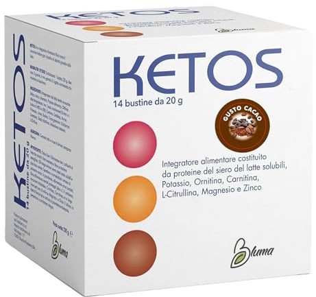 Ketos Integratore Alimentare a Base di Proteine del Siero del Latte Isolate – Ideale per Diete Proteiche e Attività Muscolare – 14 Bustine Gusto Cacao