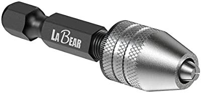 LABEAR - Bohrfutter-Mini-Adapter, 1,6 cm Sechskantschaft, 0,3–3,2 mm Kapazität für Mikro-Bohrer für Akkuschrauber, Bohrer und Elektro-DIY-Werkzeuge