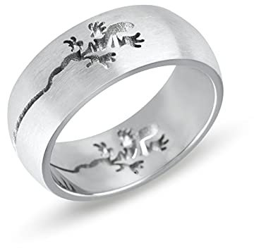 Anellissimo Gecko-Ring für Herren, Damen, Stahl 316 l,, Stahl