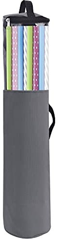 Geschenkpapier-Aufbewahrungstasche für alle 101 cm Geschenkpapiere, 101x22.5 cm, Strapazierfähiges 600D Oxford-Tuch Plus Transparente PVC-Tasche mit Griffen, die Aufbewahrung und Organisation zu Hause