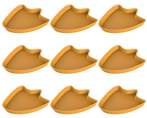 通用 9 piezas de tortuga, fuente de agua, platos de plástico para reptiles, platos de alimentación de reptiles anaranjados, platos de alimentación para tortugas, lagartos, etc