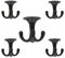 5 drehbare Deckenhaken Garderobenhaken Kleiderhaken mit Schrauben, Gusseisen klar lackiert (Dunkelgrau) vintage antik Haken drehbar 3-fach dreifach Dreifachhaken Drehhaken Unterbauhaken