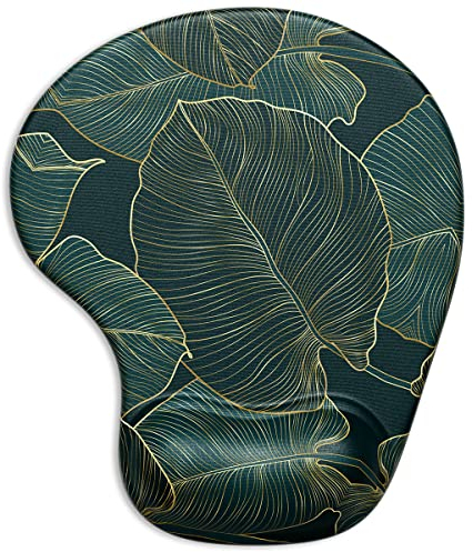 ITNRSIIET Ergonomisches Mauspad mit Gel-Handgelenkstütze, Handgelenkauflage, glatte Oberfläche, rutschfeste PU-Basis, bequeme Bürobedarf, Schmerzlinderung, 24,1 x 20,3 cm, Handflächenstruktur