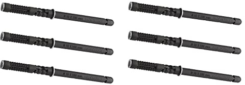Gedotec Support de tablette en acier brun galvanisé - CLEAR | Lot de 6 supports d'étagère en métal - Supports pour charges lourdes | Support d'étagère pour montage mural | Support de tablette