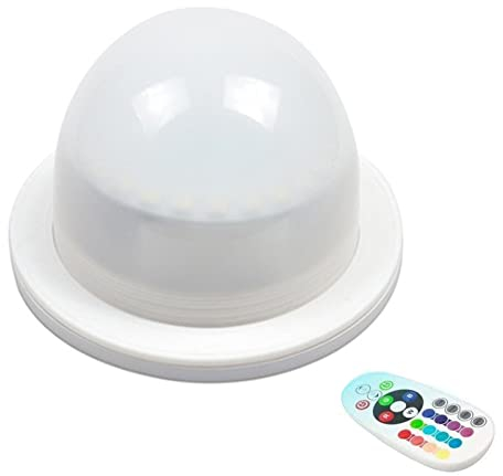 KINGCOO Wasserdichte Wiederaufladbare LED Farbwechsel Nachtlicht Dekorative Nachttischlampe mit Fernbedienung Dimmbare Helligkeit Ersatzlampe für LED Würfel Kugellichter, Schlafzimmer Dekor (24LED)