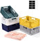 Klappbox 6er Pack Körbe Aufbewahrung Zusammenklappbarer Tragbar Aufbewahrunskisten Bunt aufbewahrungskiste Geeignet für Küche, Bad, Büro, Schlafzimmer, Klassenzimmer, Schrank, Schublade