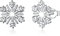 EUDORA Harmony Ball Schneeflocke Ohrringe für Frauen Mädchen Sterling Silber 925, Exquisit Schneeflocke Schmuck Ohrringe für Damen,Glücklich Geschenk für Mutter Tochter Schwestern