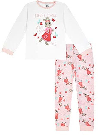Peter Rabbit Girls Pyjamas Toddler Lily Bobtail PJ set, Ages 12 Months to 5 Years Old (2-3 Years) White