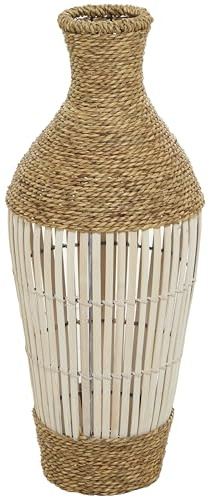 Deco 79 Seegras-Bodenvase, handgefertigt, groß, gewebt, 25,4 x 25,4 x 63,5 cm, Braun