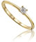 MIORE Diamant Schmuck Damen Solitär Verlobungsring mit 0.10 Ct Diamant Ring aus Gelbgold 14 Karat (585) Gold