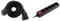 Prolongateur 16A 2P+T HO5VV-F 3G1,5mm² Noir 10m & Bloc 5 Prises 16A 2P+T Inter Noir - Zenitech