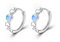 POPLYKE Mond Mondstein Hoops Ohrringe Sterling Silber Mondstein Huggie Ohrringe Schmuck Geschenke für Frauen