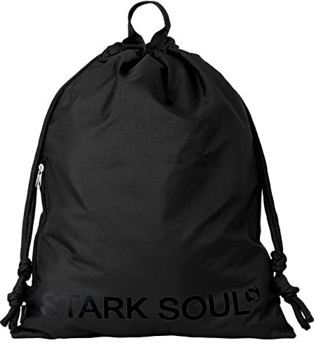 STARK SOUL Turnbeutel-Rucksack mit Tragegriff und Seitentasche, Backpack - Text schwarz