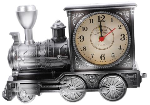 Toyvian Wecker Mit Eisenbahnmotor Uhr Kreatives Schreibtisch-Ornament Für Kinder
