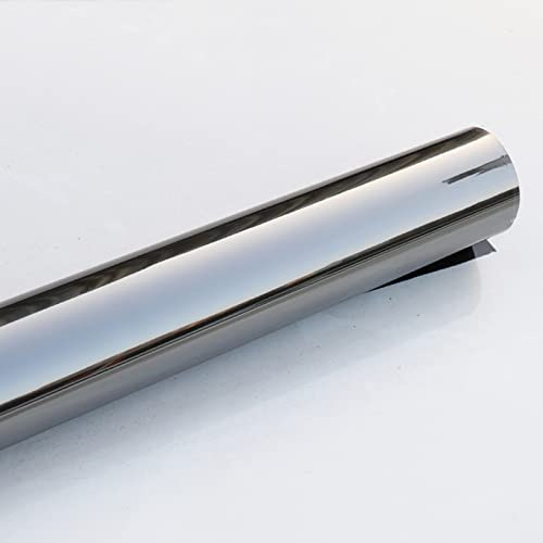 ZHUOZ1T Spiegelfolie Selbstklebend Sonnenschutzfolie,Reflektierende Fensterfolie,Hitzeschutz Wärmeisolierung 99% UV-Schutz Sonnenschutz Folie,für Haus Geschäfte Büro (100x500cm)