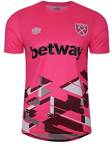 Umbro 98665u Maglia, Lyx-Rosa Knockout/Nuovo Claret/Bianco Brillante, L Uomo