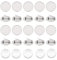 UNICRAFTALE 20 Flache Runde Broschennadel Mit 20 Glas Cabochons 304 Edelstahl Brosche Lünettenschalen DIY Rohling Kuppel Brosche Herstellungsset Für Die Herstellung von DIY Broschen 25mm Tablett