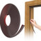 6M Brown D-Shape Rubber Weather Stripping Door Seal Strip Draught Excluder for Doors,Self-Adhesive Waterproof Soundproof Door Seal Strip Weather Stripping for The Protection of Large Gap Door Frames