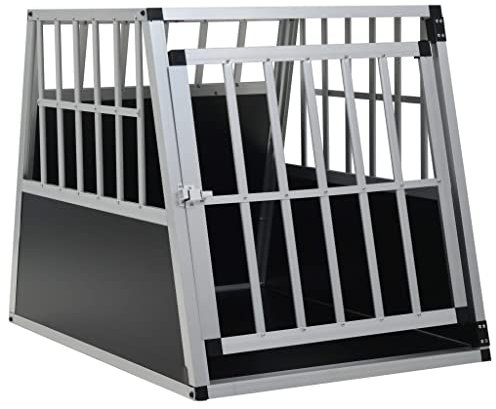 INLIFE Hundetransportbox mit Einzeltür 65 x 91 x 69,5 cm,15,3 KG,170664
