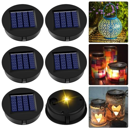 ZOYDP Solarleuchten Ersatzteile 8cm, 6 Stück Solarleuchten Ersatz, Wasserdicht Ersatz Solarmodul für Gartenleuchten, Solar Ersatzdeckel, Solarleuchte Ersatzteile für Solarlaterne Solar Laterne Außen