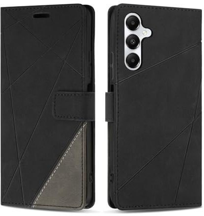 SONWO Case for Samsung Galaxy A15 4G / 5G, Premium PU Leather Flip Wallet Case Cover with Magnetic Closure and Card Slots, Phone Case for Galaxy A15 4G / 5G, Black