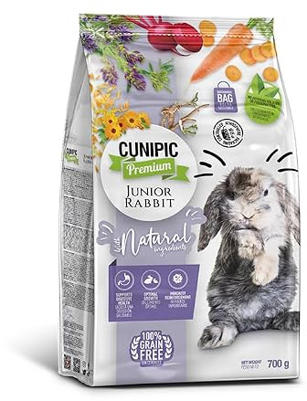 Premium Kaninchenfutter Baby Junior Rabbit Cunipic für Kaninchen, komplettes und ausgewogenes Futter | Mineralien, Vitamine und Fettsäuren Omega 3-700 g