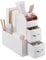 Navaris Organizzatore Professionale per Caffetteria - Cassettiera Verticale Multiscomparto - per Bicchieri Cannucce Tovaglioli Posate Bustine Zucchero - Crema