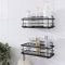 KINCMAX 2er Pack Duschablage ohne Bohren - Duschregal Set mit 2 Größen - 2x Badregal Shampoo Halterung für die Dusche - Shower Shelf Set - Glattes Design - Schwarz