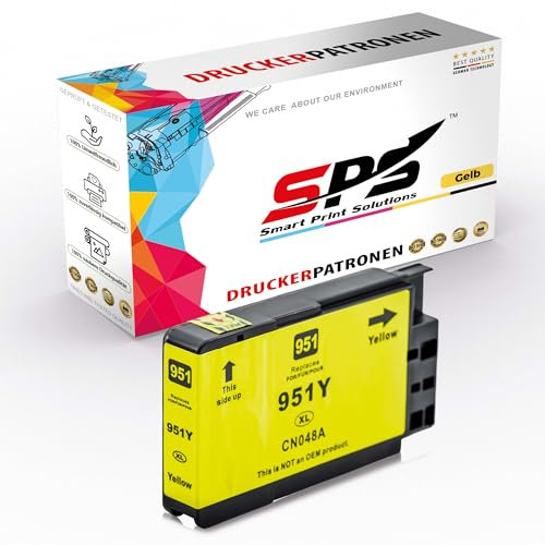 SPS Drucker Tintenpatrone Kompatibel für HP Officejet Pro 8610 - CN048AE / 951XL | Gelb | 1.500 Seiten