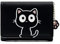 Krilucly Porte Mini Portefeuille Chat Mignon en Noir, Bande Dessinée de Chat Fille Porte-Monnaie, Petit Porte Monnaie Femme avec Fermeture Éclair Décorative Onçu pour Les Femmes, Cadeaux Mignons