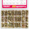 YEEZET 1000 PCS Schrauben und Muttern M4 M5 M6 Verzinkt 8.8 Sechskantschrauben, Unterlegscheiben, Federringe und Muttern Sortiment Kit, 15 Gebräuchlichste Größen, 10-40mm