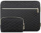 DOMISO Housse pour Ordinateur Portable 15.6 Pouces Compatible MacBook Air 15, ASUS Vivobook 15.6, HP Envy 15 Étui Rigide Anti Rayures Pochette,Noir