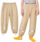 Baogaier Pantalon de Pluie pour Enfants, Tout-Petits Non doublée Pantalon Coupe-Vent et imperméable Pluie, Kaki Garçons Fille Anti-Boue Léger et Fin Pantalon avec Réfléchissant pour 7-8 Ans