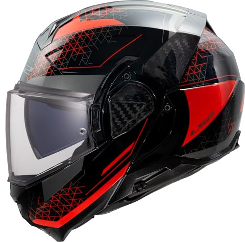 LS2, Modularer Motorradhelm ADVANT II ASTRAL Red, XL | Bluetooth