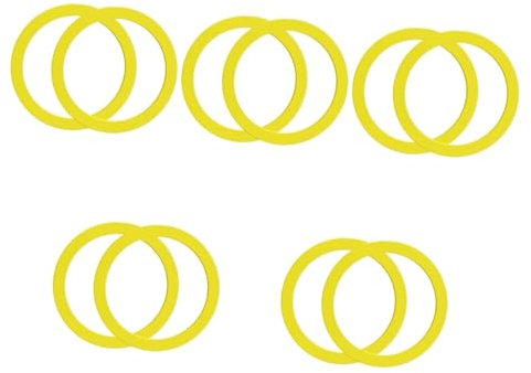 HOMSFOU 10pcs Bathroom Flush Valve Seal Ring Toilet Cistern Spares Silicone Seal Kit