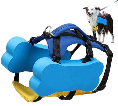Schwimmweste für Hunde, Schwimmweste für Katzen, Hunde, verstellbar, mit Rettungsgriff, leicht, reflektierend, für kleine, mittelgroße und große Hunde