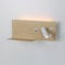 Alpinaluz Applique murale avec spot droit, lumière LED de lecture et d'ambiance 2700 K, USB-C et USB-A, étagère pour mobile, acier avec finition bois clair, double interrupteur, pour chambre ou tête