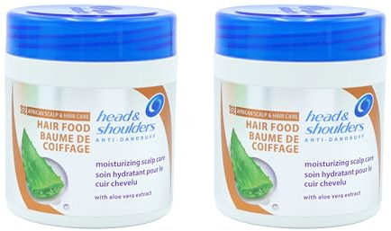 Head & Shoulders African Scalp & Hair Care, Hair Food, Anti-Dandruff Moisturizing Scalp Treatment with Aloe Vera extract & Long Lasting Hydration for Dry Scalp, 450ml (Pack of 2)