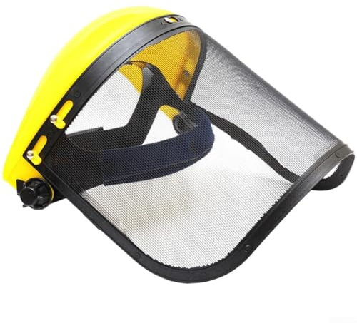 Desiumite Whacking Mask Sicherheits-Gesichtsvisier zum Schleifen und Schneiden, Drahtgeflecht Gesichtsschutz mit verstellbarer Passform, leichter Schutzhelm für Beschneiden und Gartengebrauch