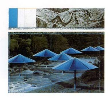 Christo und Jeanne Claude The Umbrellas Poster Kunstdruck Bild 49 x 51 cm