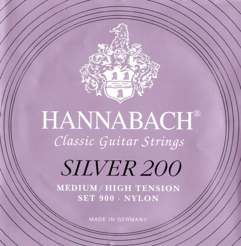 Hannabach Cuerdas de guitarra clásica Serie 900 medium-high tension Silver 200 - ejecución - 900MHT