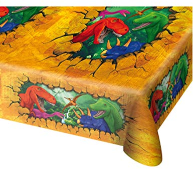 Folat 61853 Tischdecke Abenteuerliche Dinos 180 x 130 cm