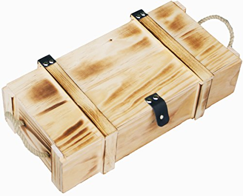 Kistenkolli Altes Land - Caja de vino (varias capacidades: para 1, 2, 3, 6 o 12, veteada, con virutas), madera, 2er Weinbox