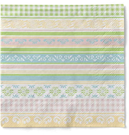 Sovie HOME Serviette JULE | Tissue-Servietten 33x33 cm | saugstarke und hochwertige Einweg-Servietten | ideal für Hochzeit & Feiern im Frühling & Sommer (Pastell) 20 Stück