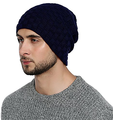 DonDon Mütze Herren Beanie Wintermütze Slouch Strickmütze mit warmen Fleece Innenfutter
