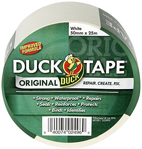 Duck Tape Original Klebeband, verbesserte Formel, hohe Festigkeit, wasserdicht, Gaffer- und Dukt-Klebeband, Reparaturband, 50 mm x 25 m