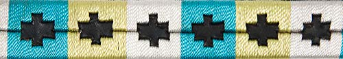 PFIFF 102572 Chukka Lederhalfter, grün-türkis-weiß Cob